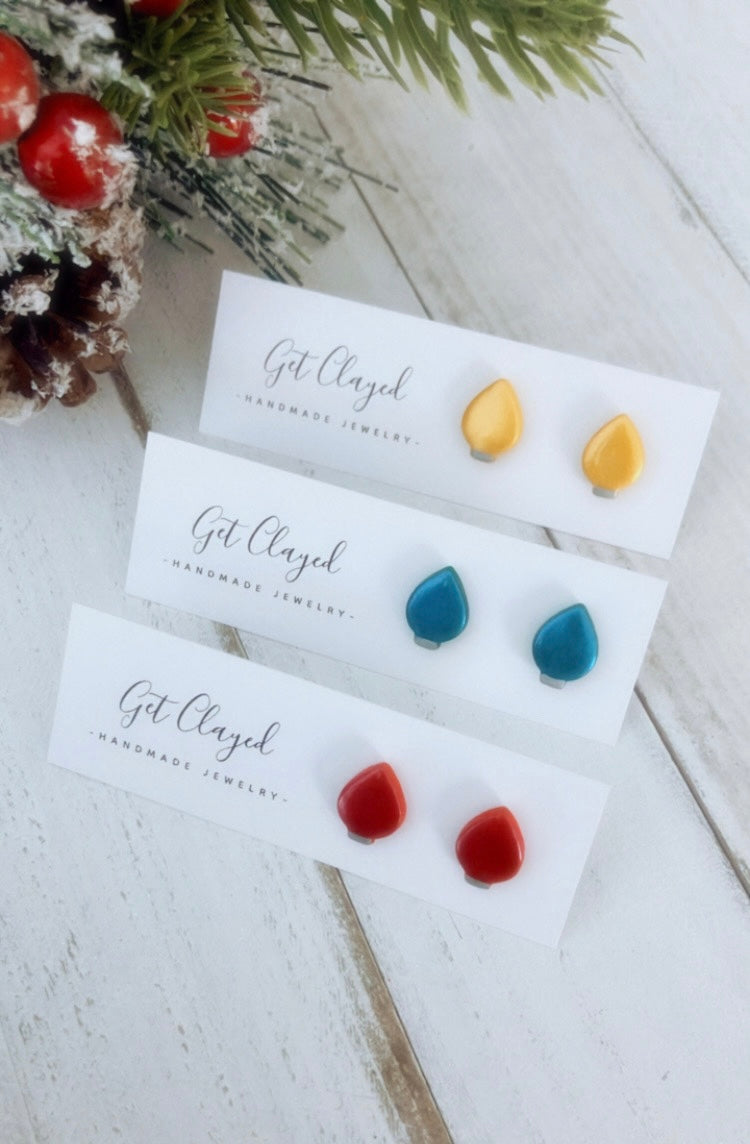 Christmas light earrings