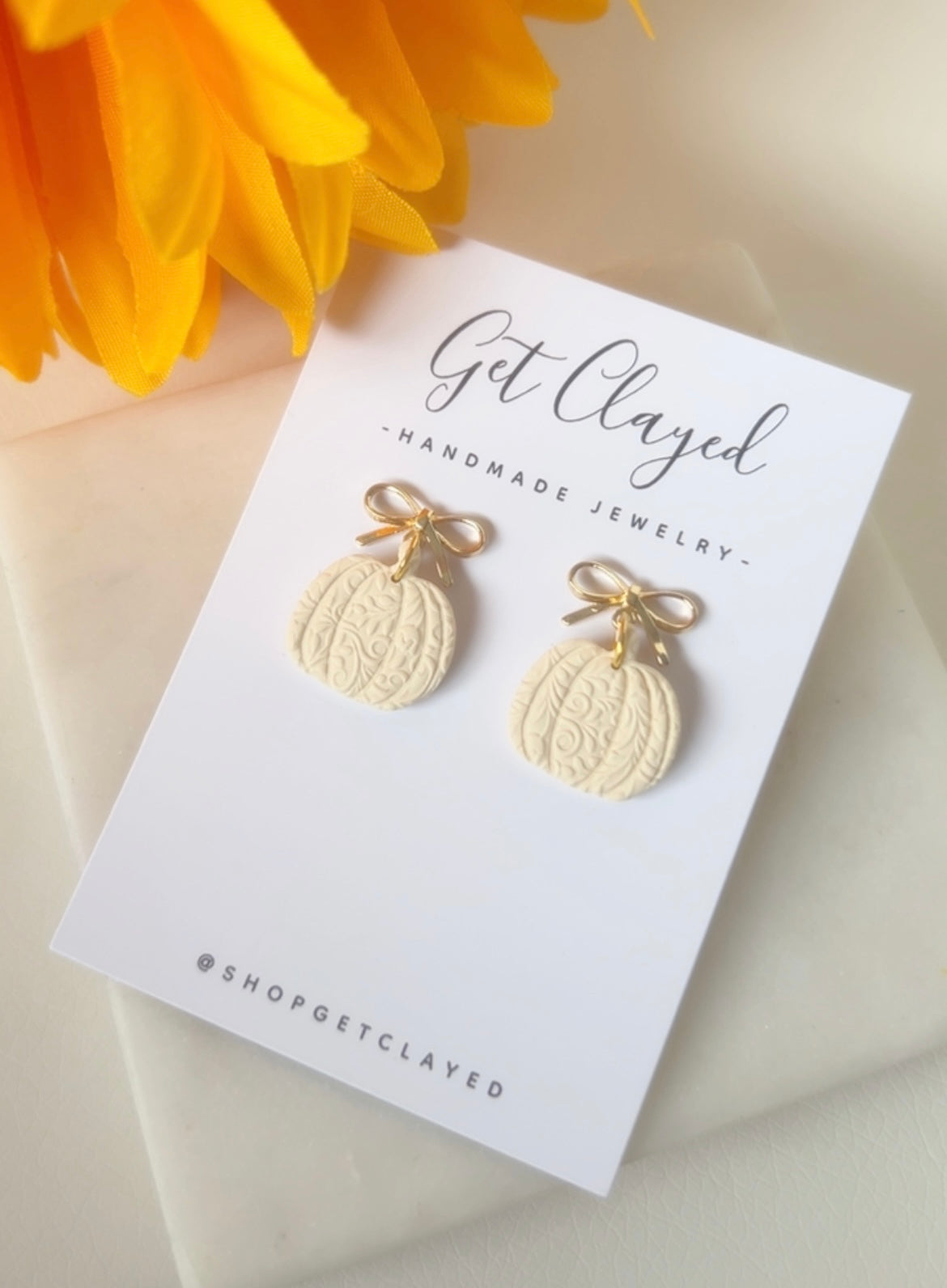 18k gold plated bow pumpkins