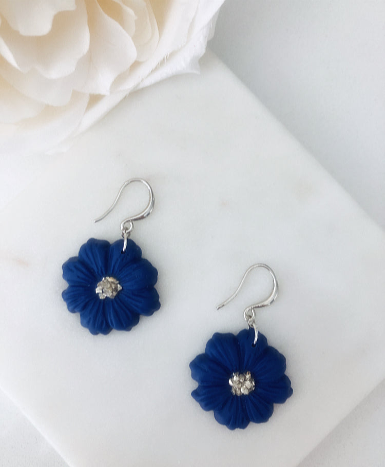 White gold plated flowers