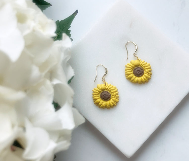 14k gold plated sunflowers