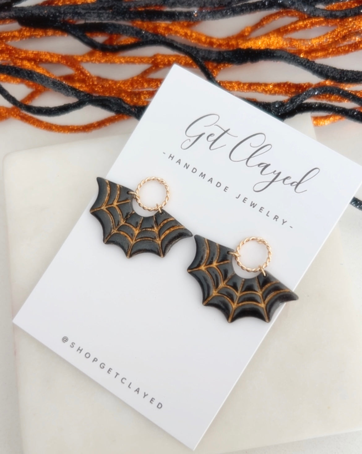 18k gold plated spider webs