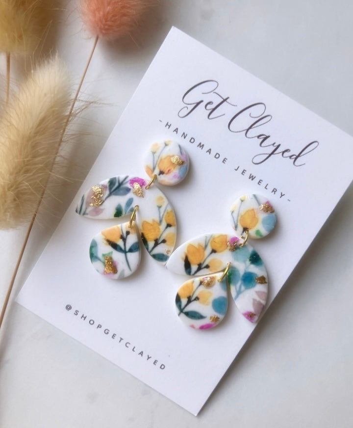 Spring floral dangles