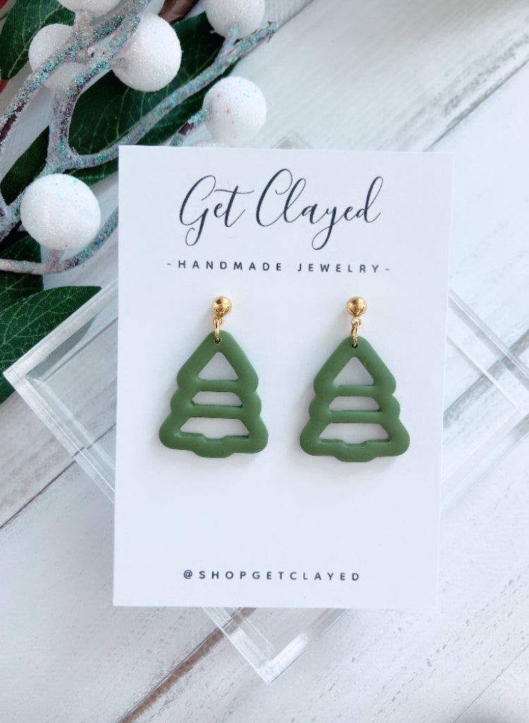 Hollow green Christmas tree