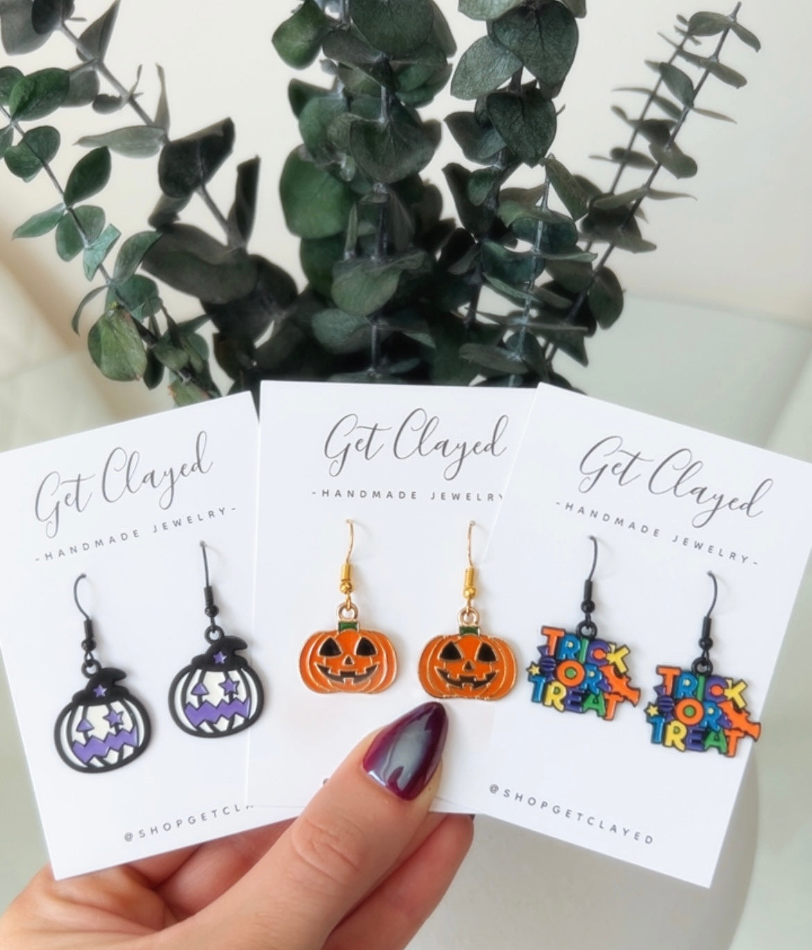 Stainless steel Halloween earrings