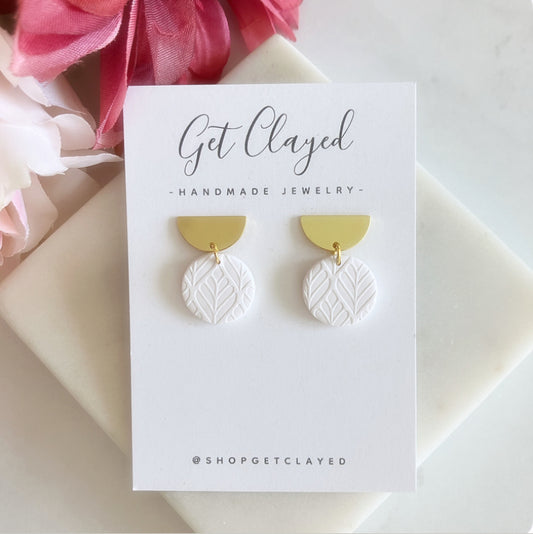 18k gold plated circle dangles