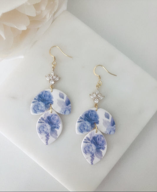 18k gold plate CZ dangles