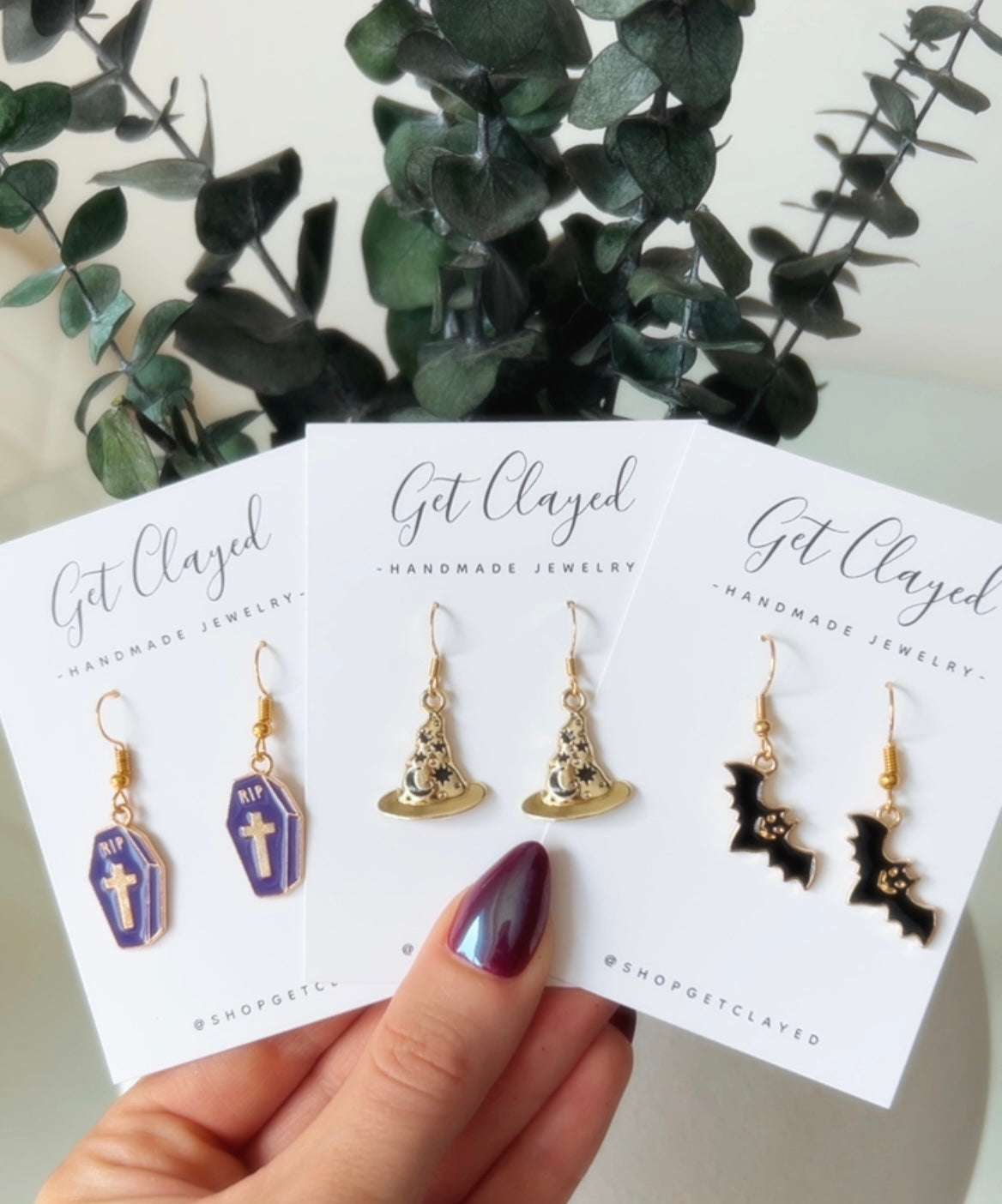 Stainless steel Halloween earrings