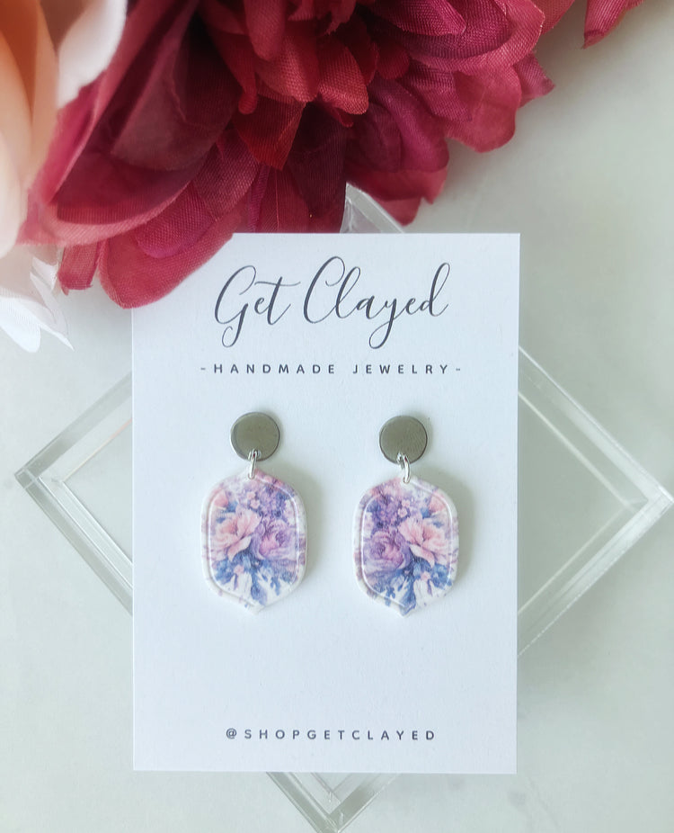Floral pattern dangles