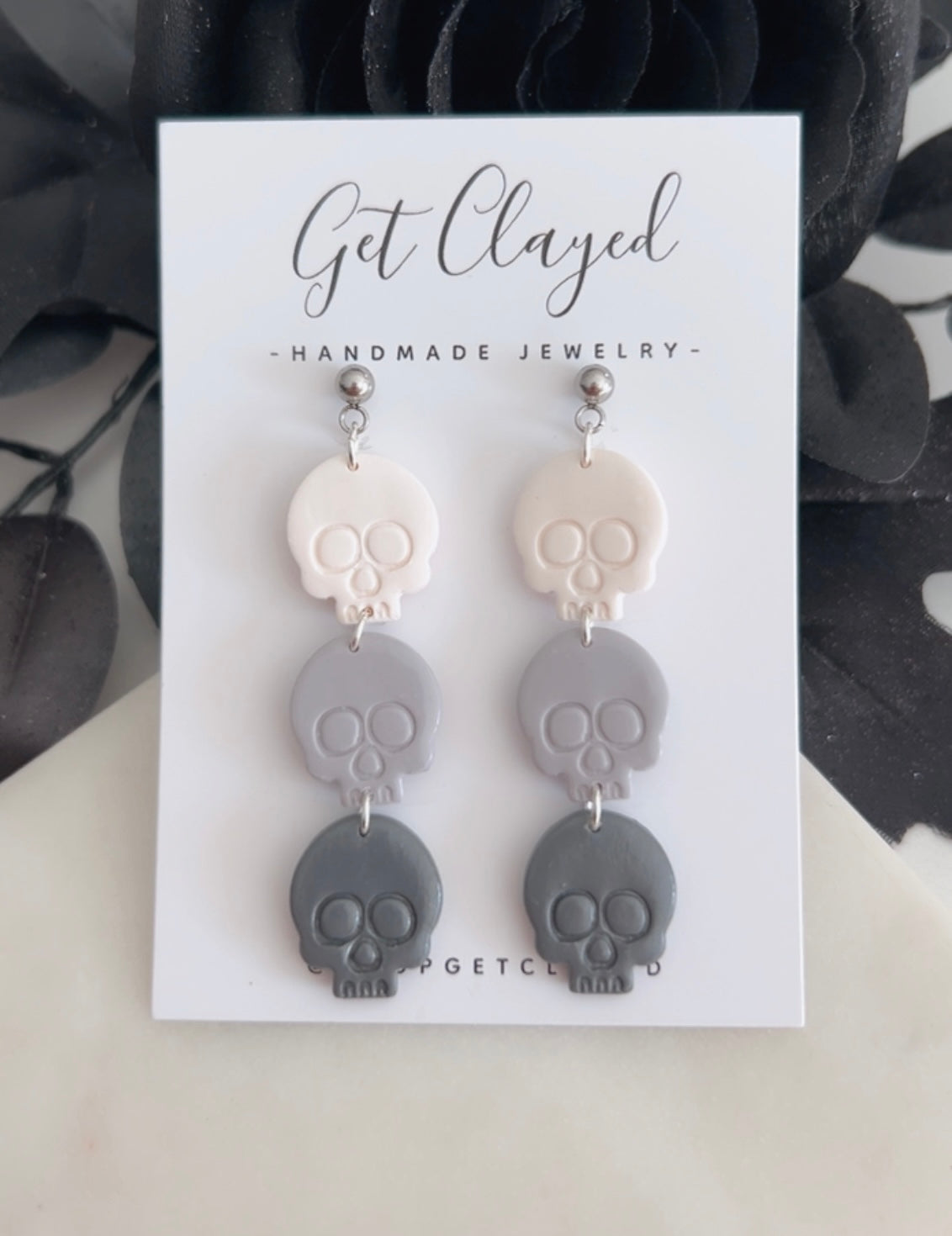 Triple skull dangles