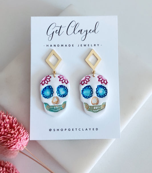 14k gold plated sugar skulls