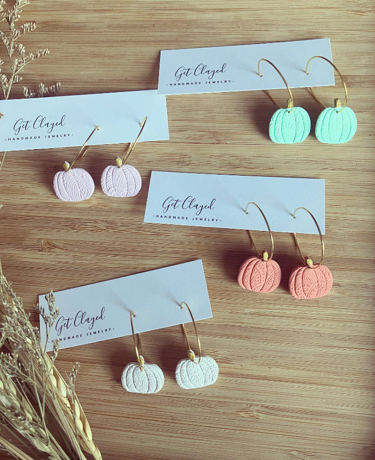 Textured pumpkin hoops