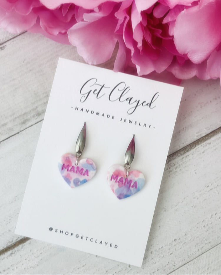 Mama watercolour dangles