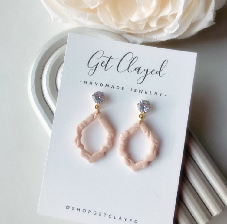 18k gold plated diamond dangles