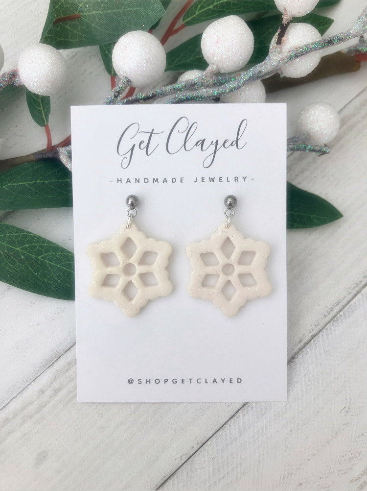 Sparkle snowflake dangles
