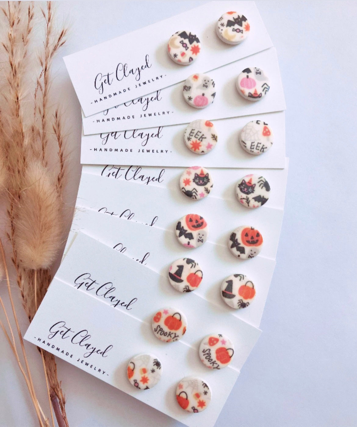Halloween pattern studs