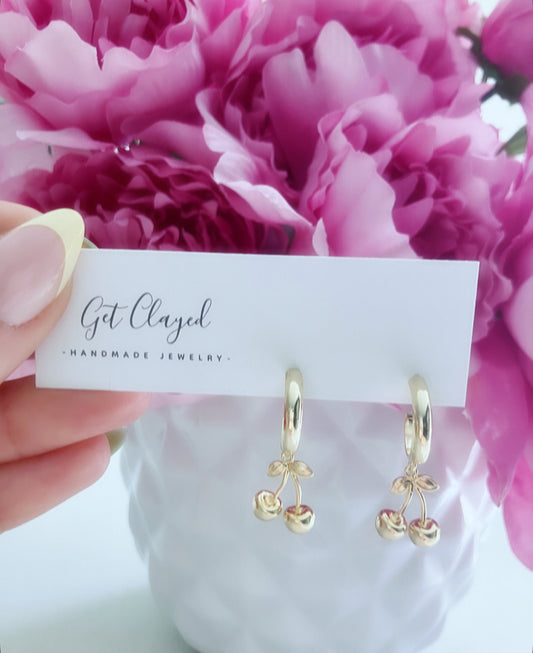 18k gold plated cherries