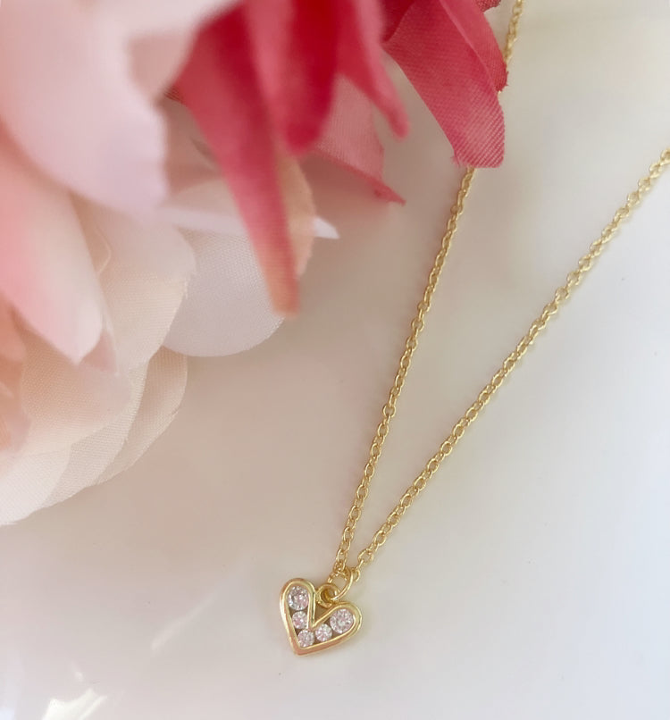 18k gold plated CZ necklace