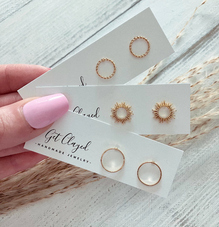 Gold plated studs