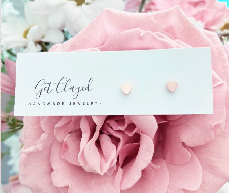 Mini heart studs