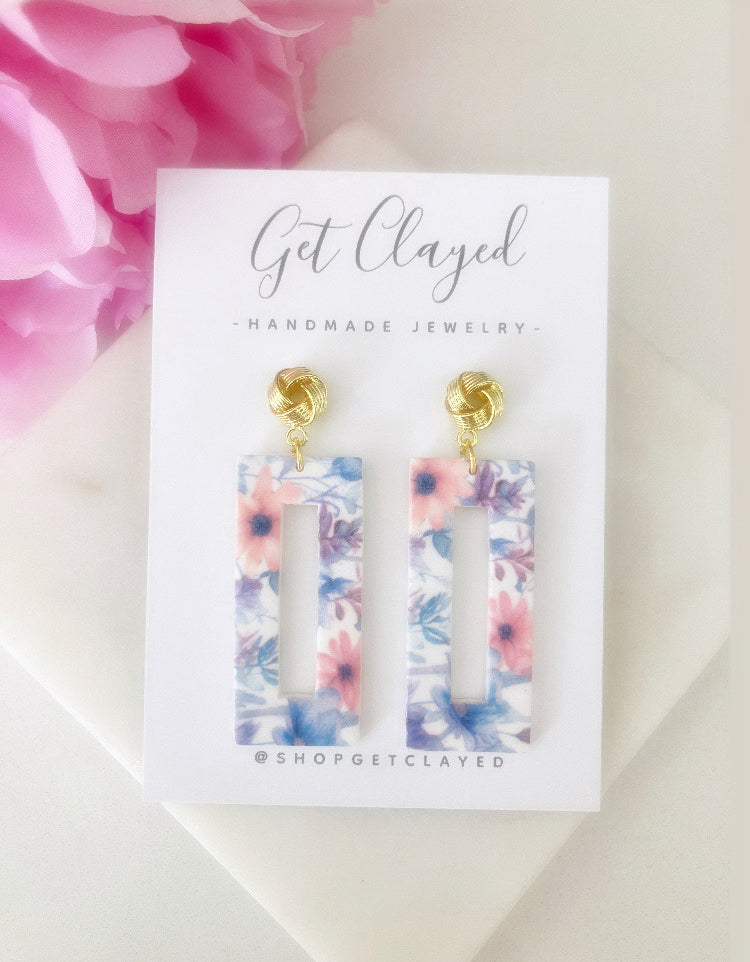 18k gold plated knot dangles