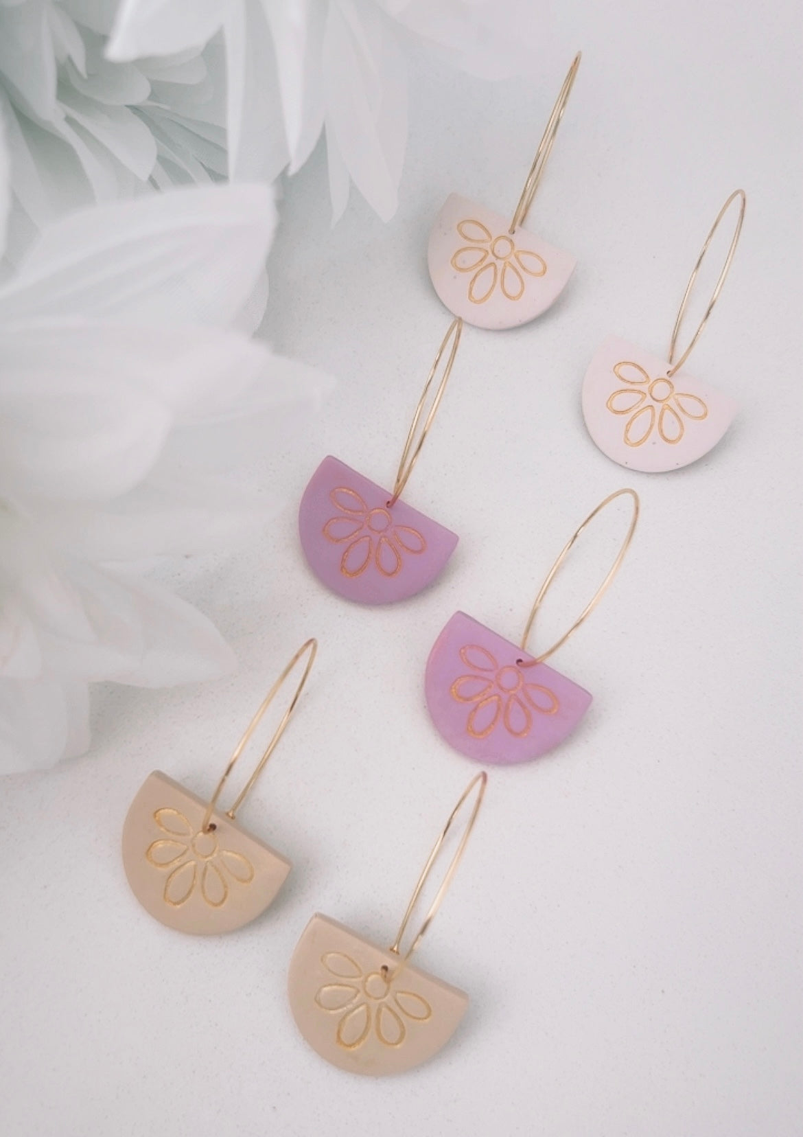 Summer embossed hoops