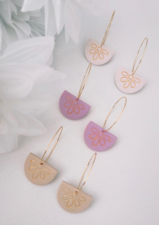 Summer embossed hoops
