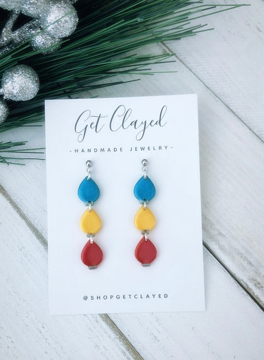 Christmas light earrings