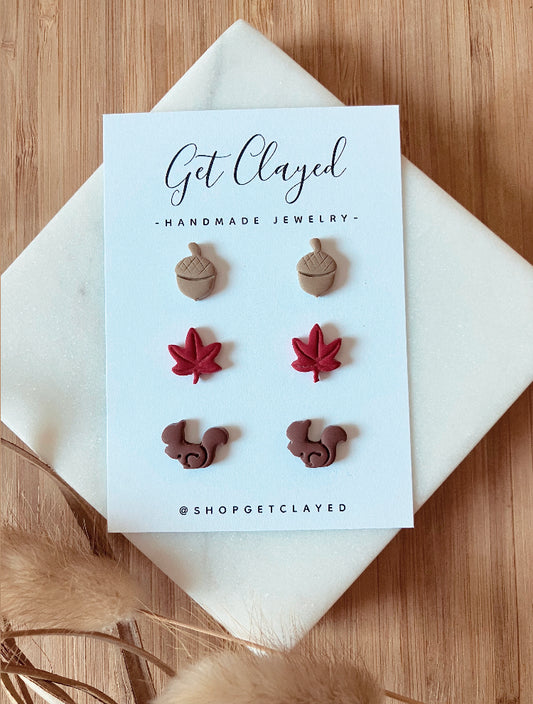 Mini Fall triple stud set