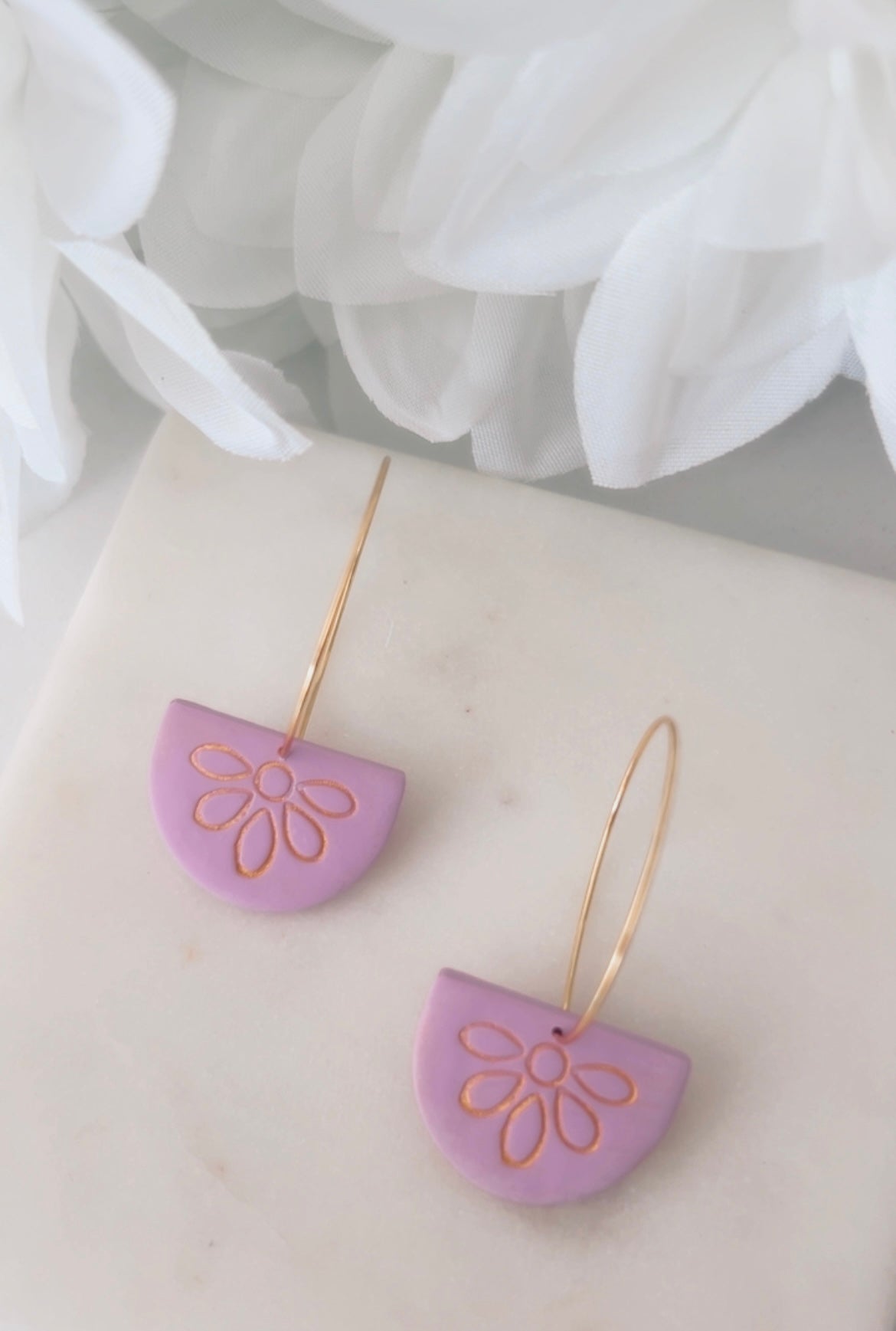 Summer embossed hoops