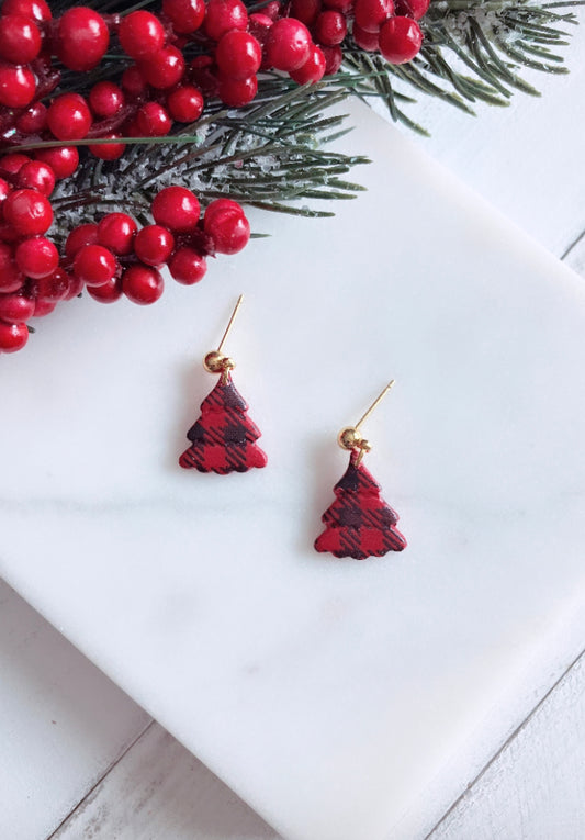 Plaid tree dangles