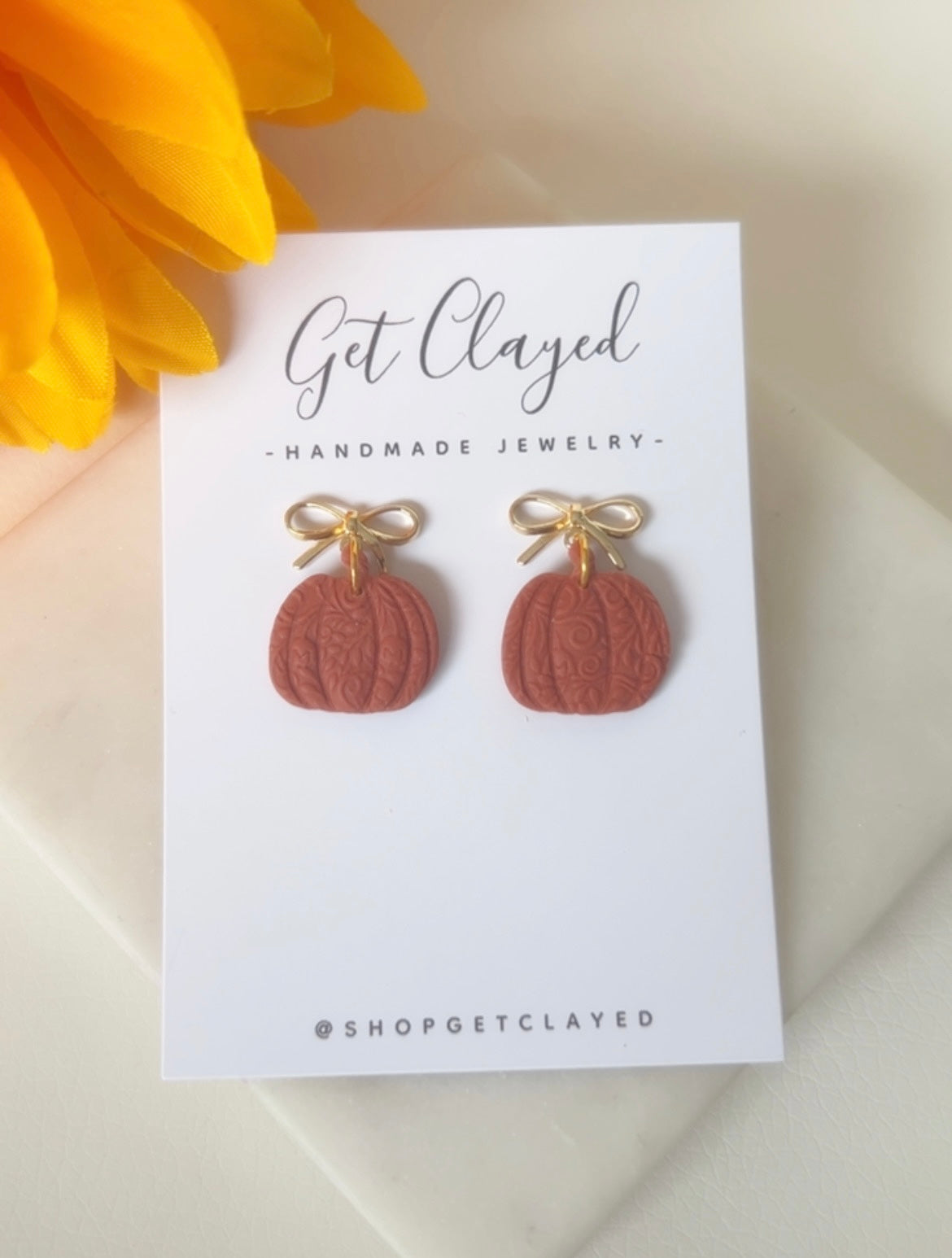 18k gold plated textured pumpkins