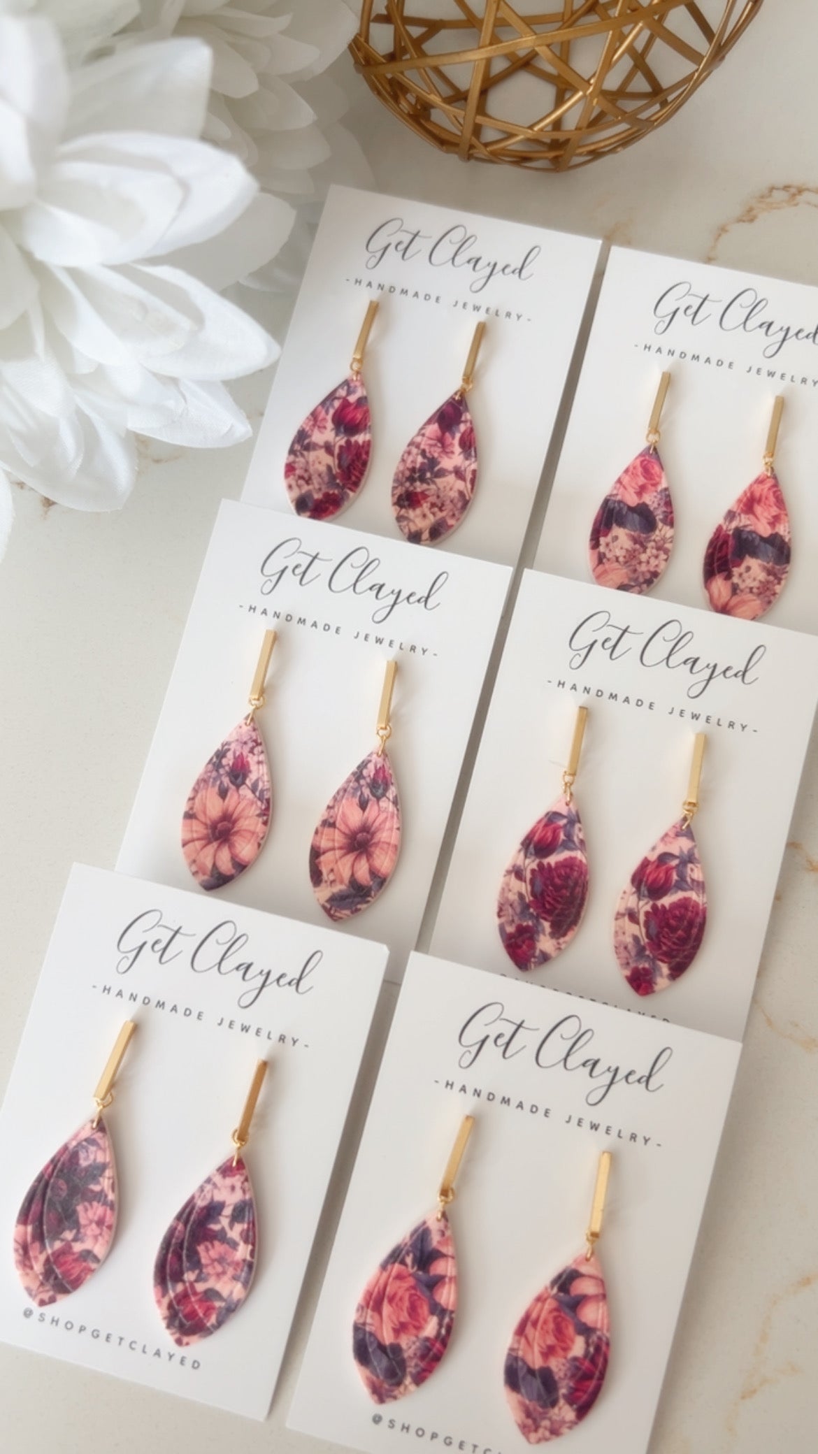 Fall floral dangles