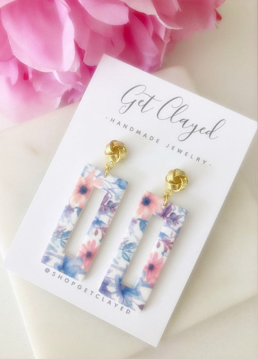 18k gold plated knot dangles