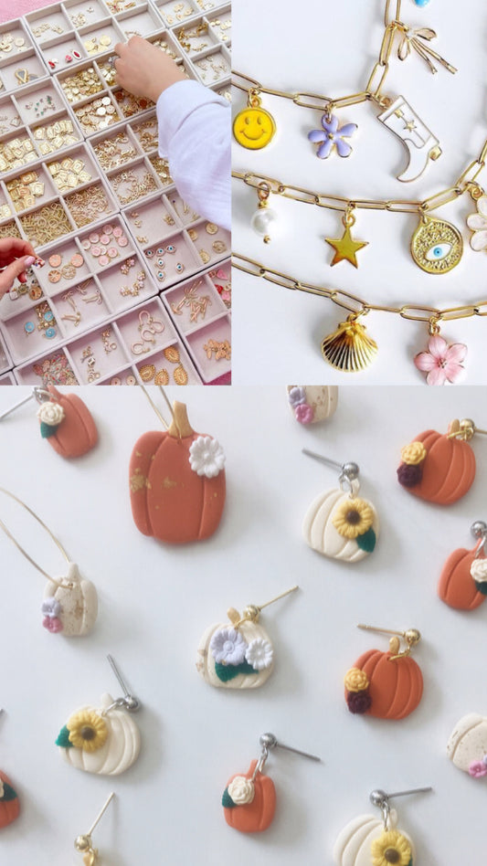 Floral Pumpkin Earring + Charm Necklace Workshop