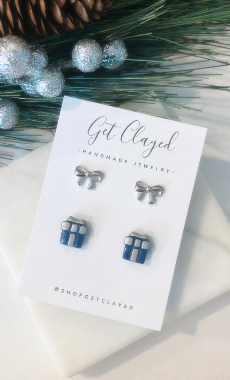 Present + bow stud set