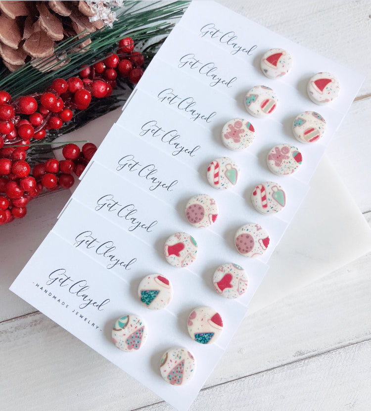 Christmas pattern studs