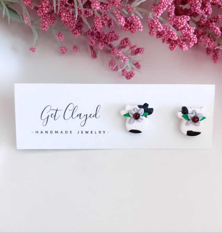 Floral cow studs