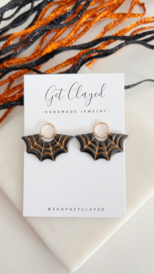 18k gold plated spider webs