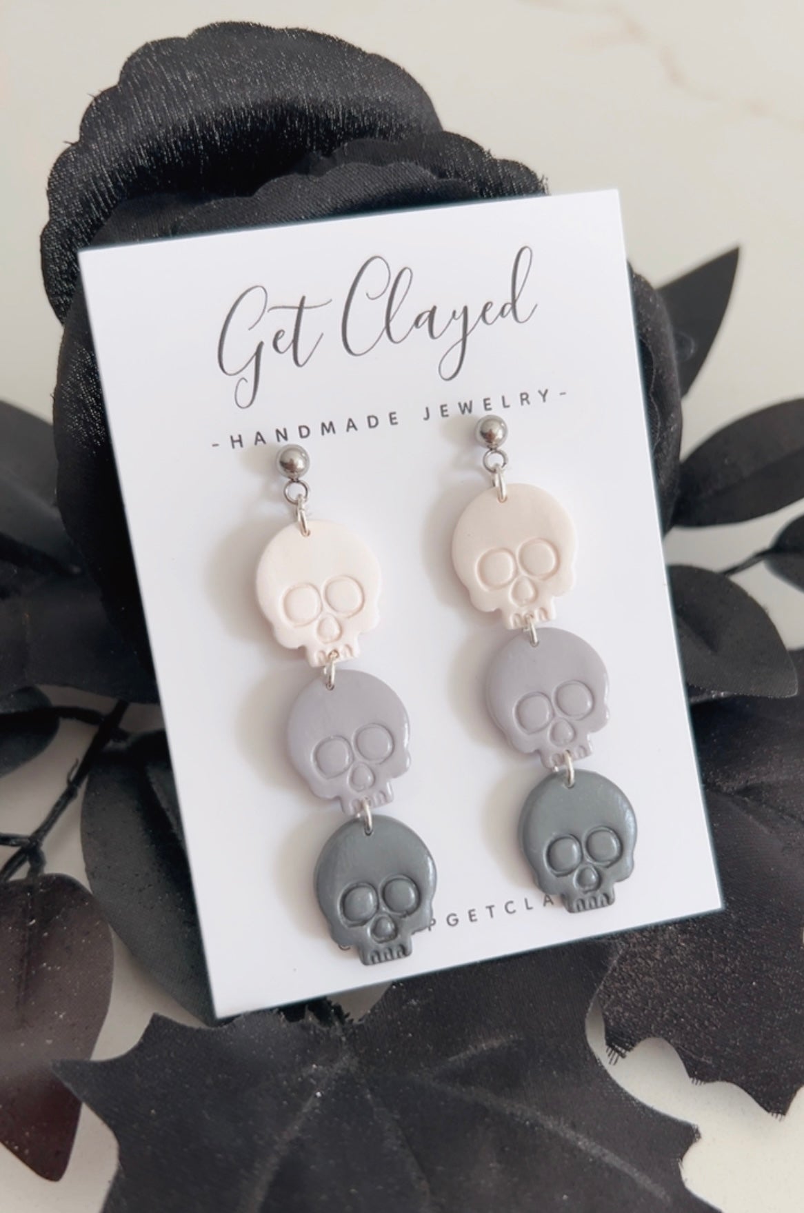 Triple skull dangles