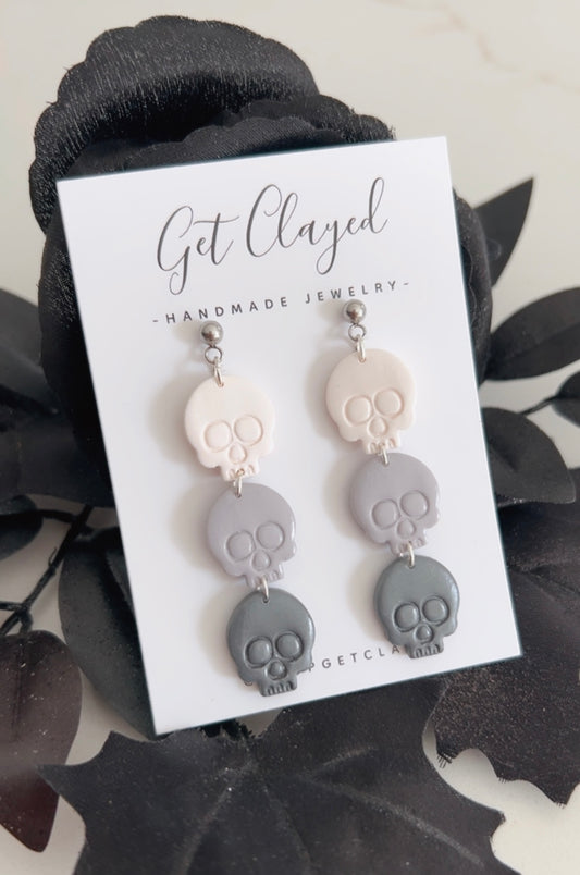 Triple skull dangles