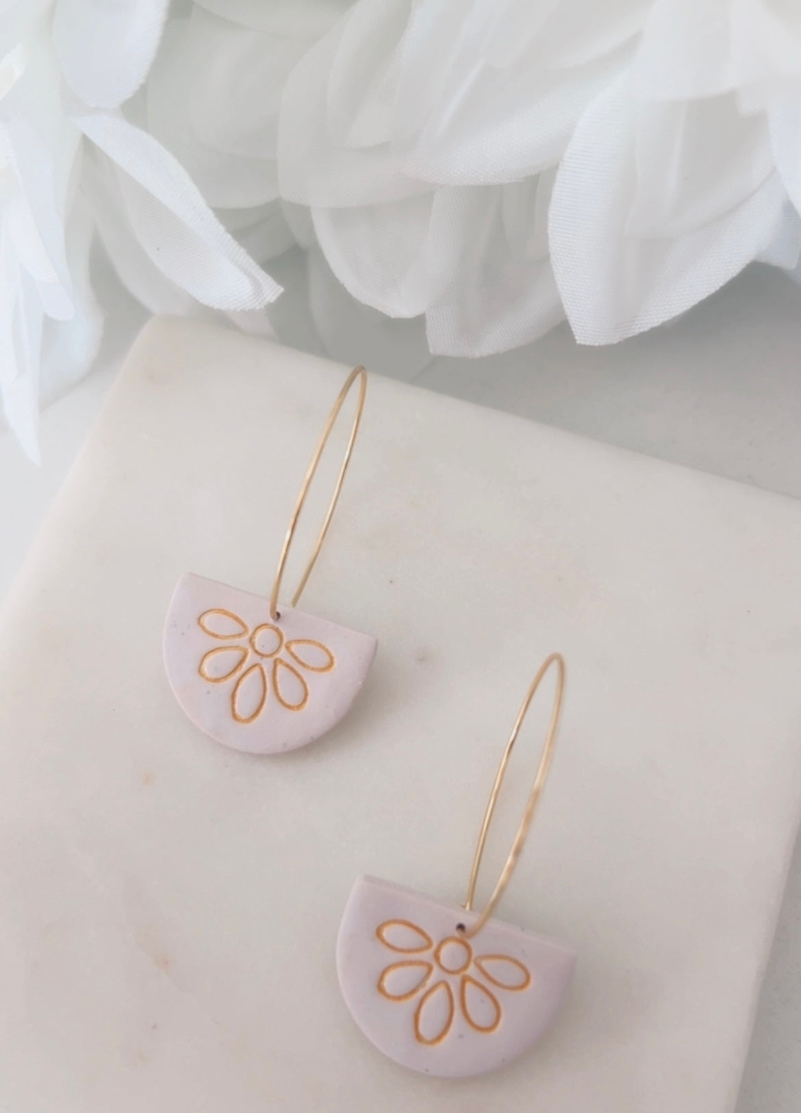 Summer embossed hoops