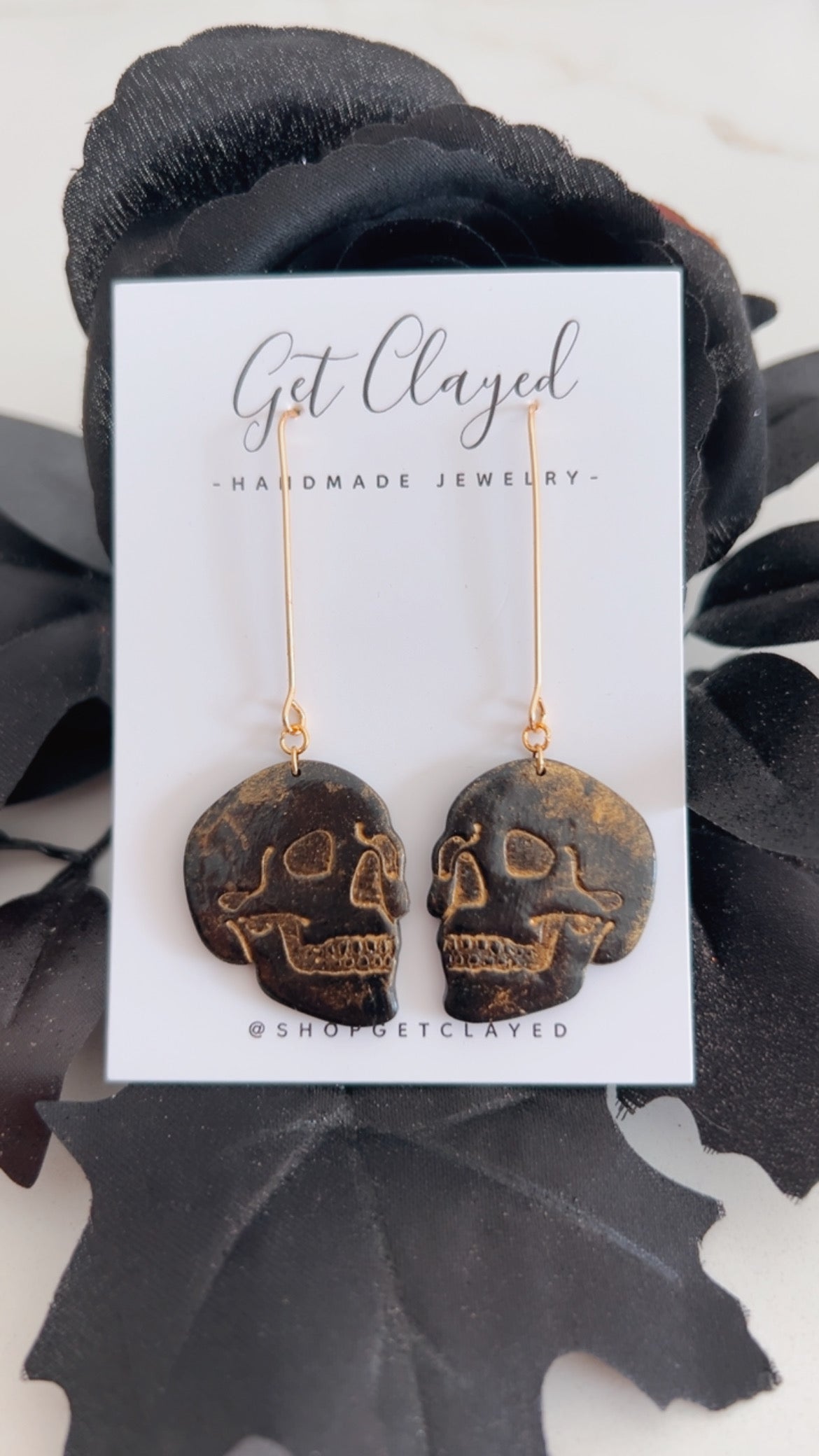 18k gold plated skulls