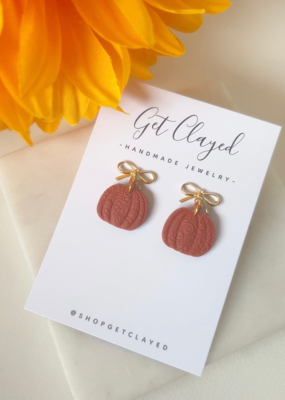 18k gold plated textured pumpkins