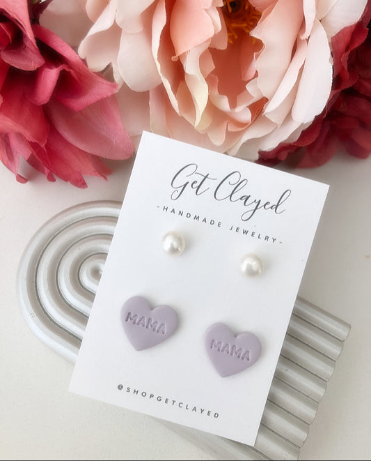 Pearl Mama stud set