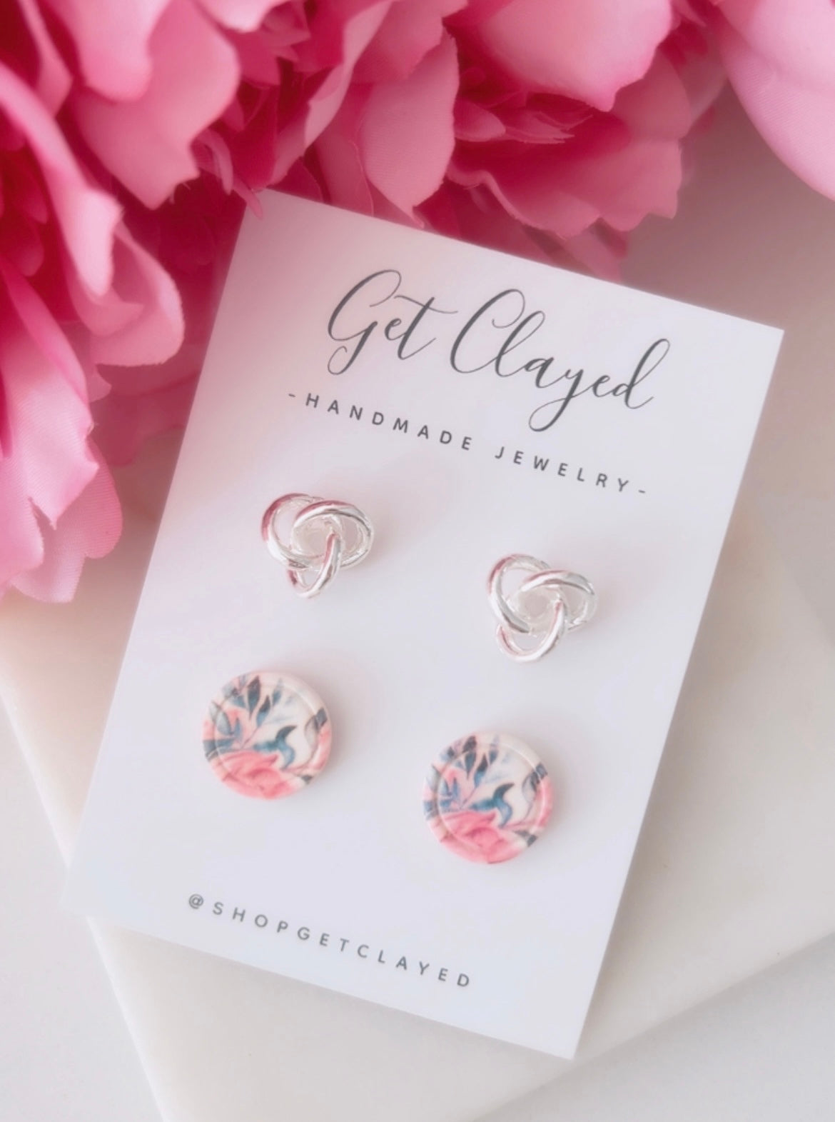 Floral stud duo