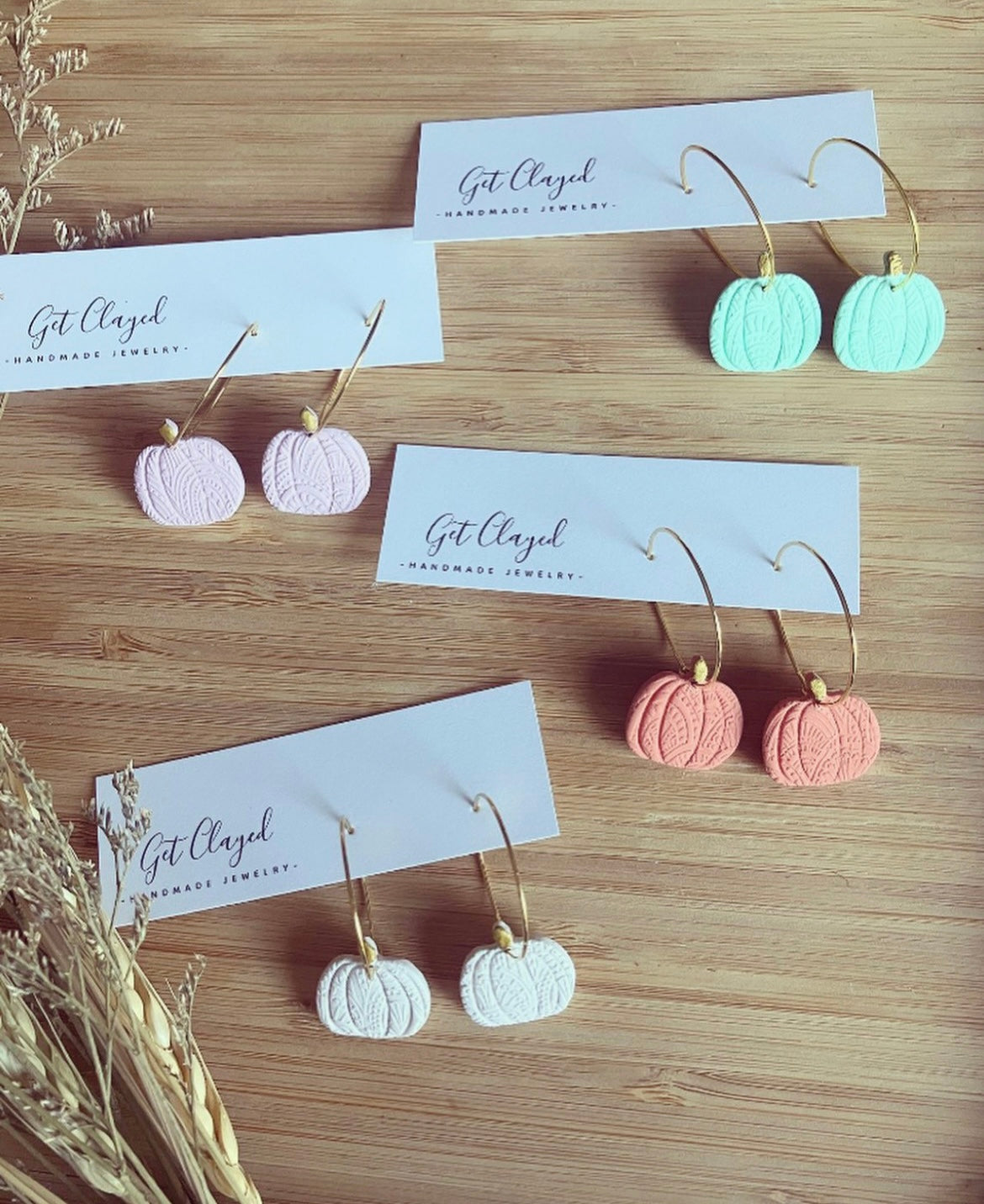Textured pumpkin hoops