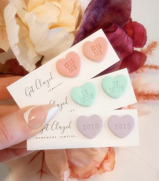 Conversation heart studs