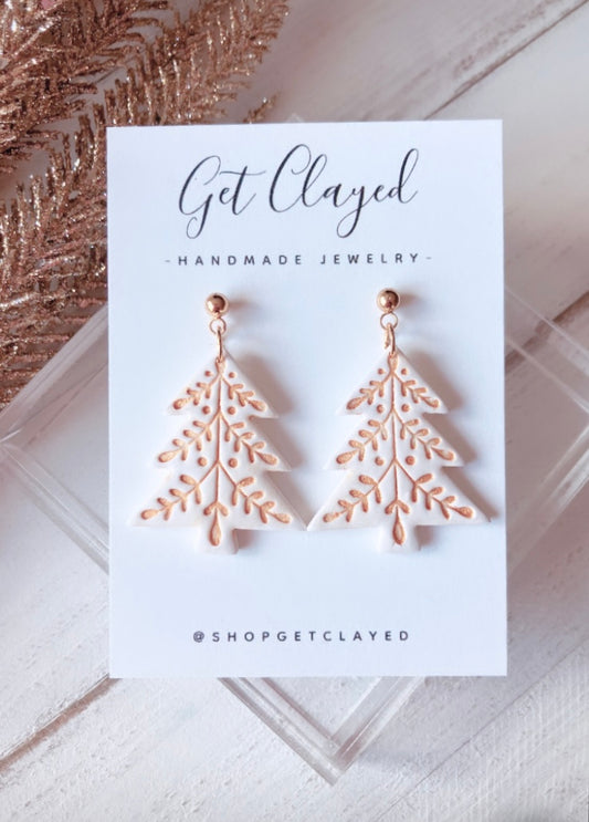 Gold & white decorative tree