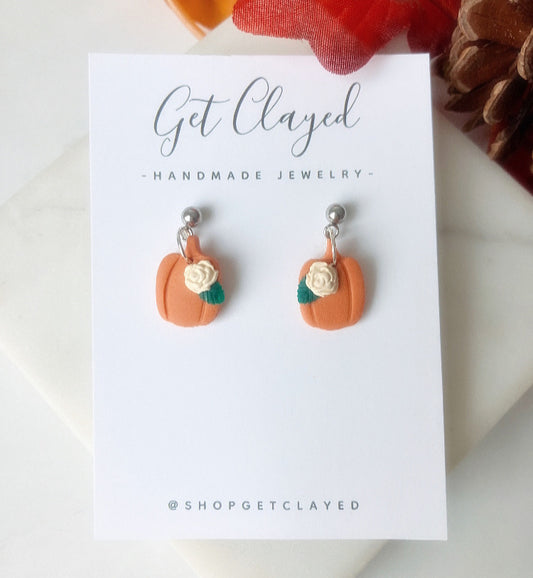 Floral rose pumpkins