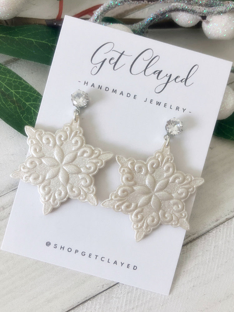 White gold plated snowflake